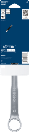 Chave combinada Bosch de 27 mm em aço cromo-vanádio.