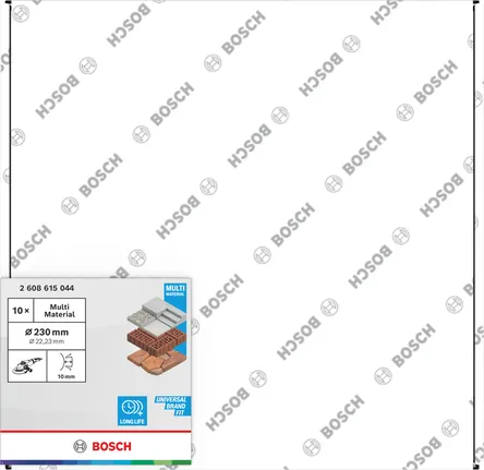 Disco de corte diamantado multimaterial Bosch 230mm, pacote com 10 unidades.
