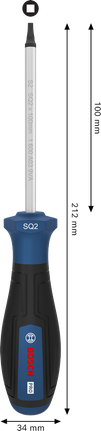 Parafusadeira Bosch PRO SQ2 x 100 mm com cabo ergonômico.