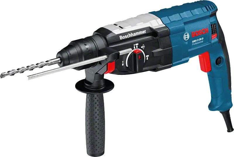 Martelo perfurador Bosch GBH 2-28 D com SDS plus e cabo lateral.