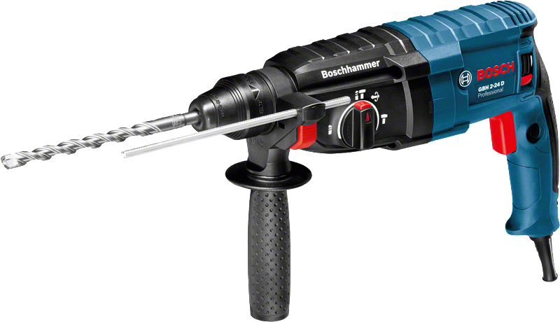 Martelo perfurador Bosch GBH 2-24 D com mandril SDS plus.
