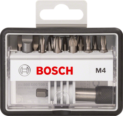 Juego de puntas de destornillador Bosch Robust Line de 12+1 piezas.
