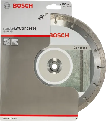Disco de corte de hormigón Bosch de 230 mm para amoladoras angulares.