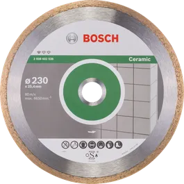Disco de corte de diamante Bosch Standard para cerámica de 230 mm.