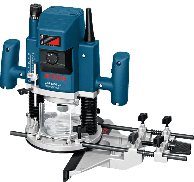 Fresadora Bosch GOF 1300 CE con velocidad regulable.