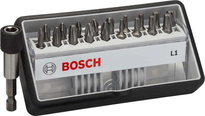 Juego de puntas de destornillador Bosch Robust Line de 18+1 piezas, extra duras.