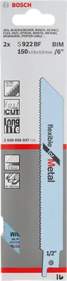 Hoja de sierra alternativa Bosch S 922 BF de 6″ para metal.