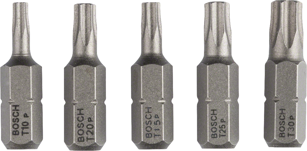 Juego de 5 puntas de destornillador extra duras Bosch T10-T30.