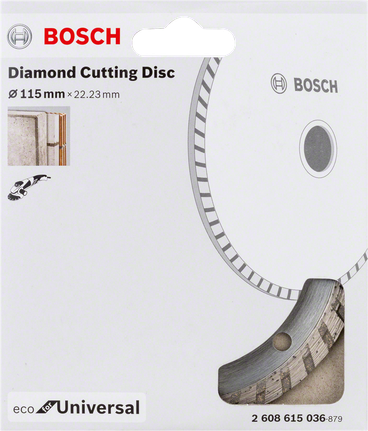 Disco de corte de diamante Bosch universal 115mm.