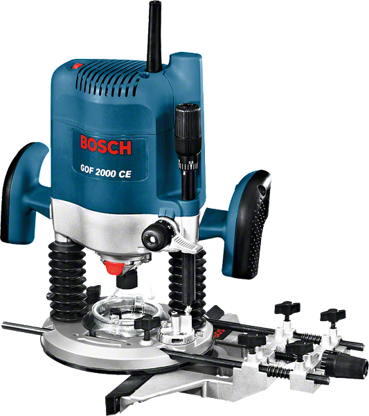 Fresadora Bosch GOF 2000 CE con potencia de entrada de 2.000 W.