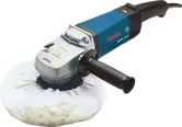 Pulidora Bosch GPO 14 E con empuñadura lateral.