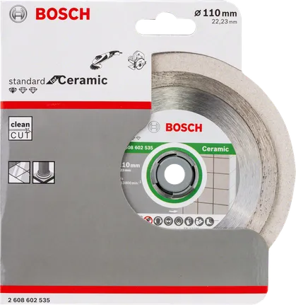Disco de corte para baldosas cerámicas Bosch de 110 mm.