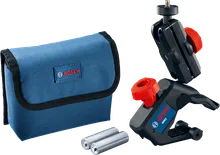 Juego de abrazaderas Bosch MM1 con bolsa de transporte y pilas.