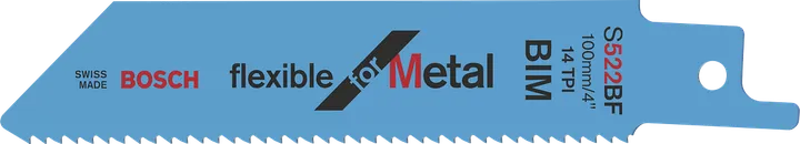Hoja de sierra flexible Bosch S 522 BF para metal.