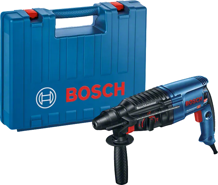 Martillo perforador Bosch GBH 2-26 DRE con maletín de transporte.