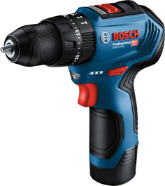 Taladro inalámbrico Bosch azul.