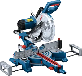 Sierra ingletadora Bosch GCM 254 D con guía angular ajustable.