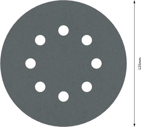 Disco de lijado Bosch PRO F355 125mm G600 con 8 agujeros.