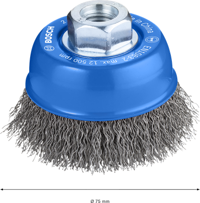Cepillo de copa Bosch PRO Metal clean de 70 mm para amoladoras angulares.