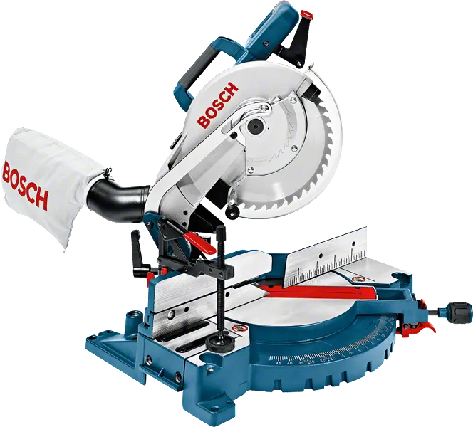 Sierra ingletadora Bosch GCM 10 con hoja de 254 mm y ajustes de ángulo precisos.