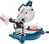 Sierra ingletadora Bosch GCM 10 con ajustes de bisel e inglete regulables.