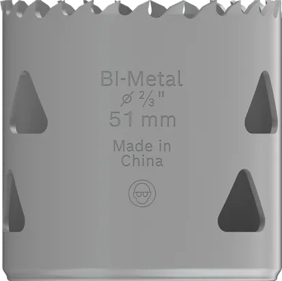 Sierra de corona multimaterial Bosch PRO de 51 mm, bimetálica.