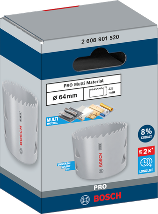 Sierra de corona multimaterial Bosch PRO 64 mm.