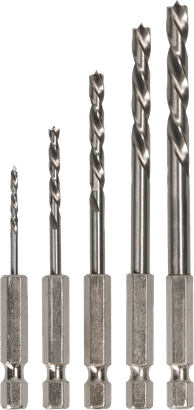 Juego de brocas Bosch PRO Wood HSS Brad Point, 5 tamaños.