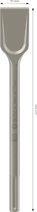 Cincel pala Bosch PRO SDS max-5C 50x350 mm para demolición.