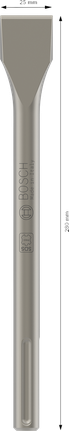 Cincel plano Bosch PRO SDS max-4C 25x280 mm.