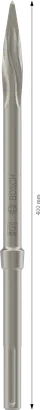 Cincel puntiagudo Bosch PRO SDS max-5C 400 mm para demolición.