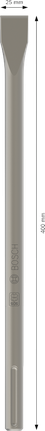 Cincel plano Bosch PRO SDS max-4C 25x400 mm.