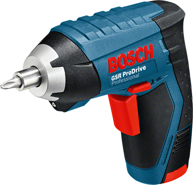 Destornillador inalámbrico Bosch GSR ProDrive, diseño compacto.