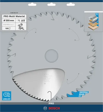Hoja de sierra circular Bosch PRO Multi Material de 355 mm.