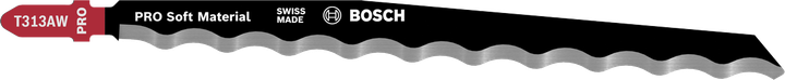Hoja de sierra de calar Bosch PRO Soft Material T313AW, filo dentado.