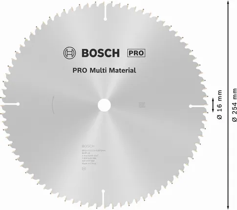 Hoja de sierra circular multimaterial Bosch PRO de 254 mm.