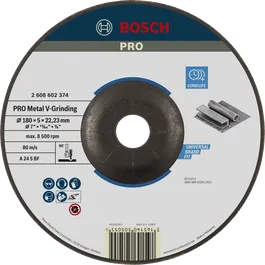 Disco de desbaste Bosch PRO Metal V para metal, 180 mm.