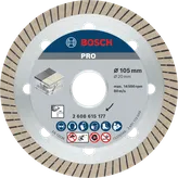 Disco de diamante cerámico Bosch PRO de 105 mm para corte de azulejos.