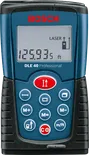 Medidor láser Bosch DLE 40 con pantalla digital.