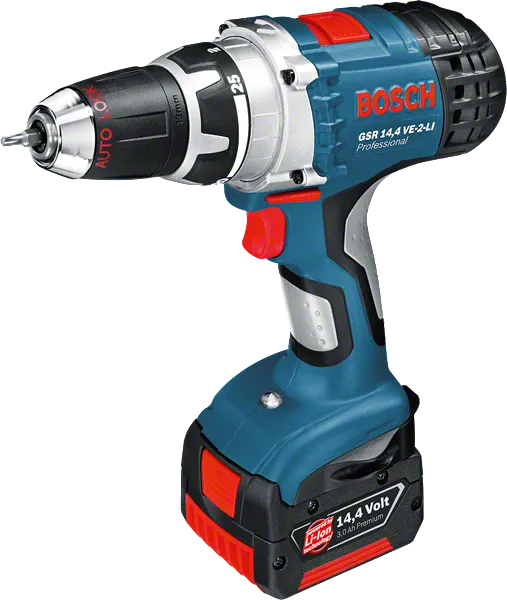 Taladro atornillador inalámbrico Bosch GSR 14,4 VE-2-LI, 14,4 V.