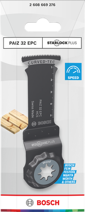 Hoja de corte para madera Bosch Starlock 32×60 mm.