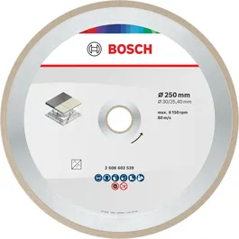 Disco de corte cerámico Bosch de 250 mm para azulejos.
