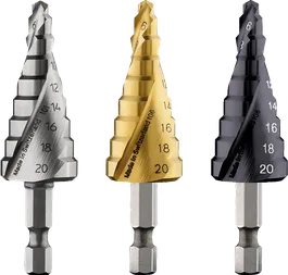 Bosch Stufenbohrer-Set mit Sechskantschaft für Metall.