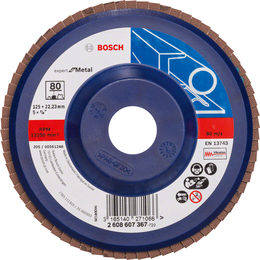 Bosch Fächerscheibe X551 Expert for Metal Körnung 80.