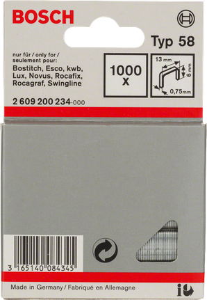 Bosch Typ 58 13mm Klammern 1000×.