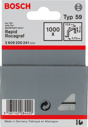 Bosch Typ 59 Heftklammern 10,6 mm 1000er Packung.