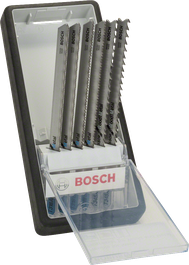 6-teiliges Robust Line Stichsägeblatt-Set von Bosch für Metall und Holz.