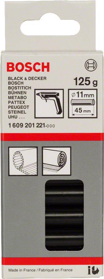 Bosch Klebestift mit 11 mm Durchmesser für Heißklebepistolen.