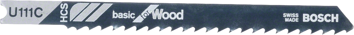 Bosch Stichsägeblatt U 111 C für Holz, geschränkt.