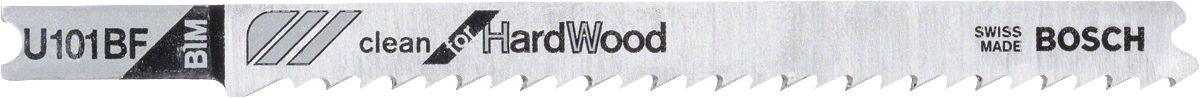 Bosch Stichsägeblatt U 101 BF für saubere Hartholzschnitte.